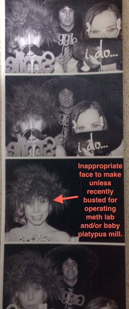 New photo booth with text