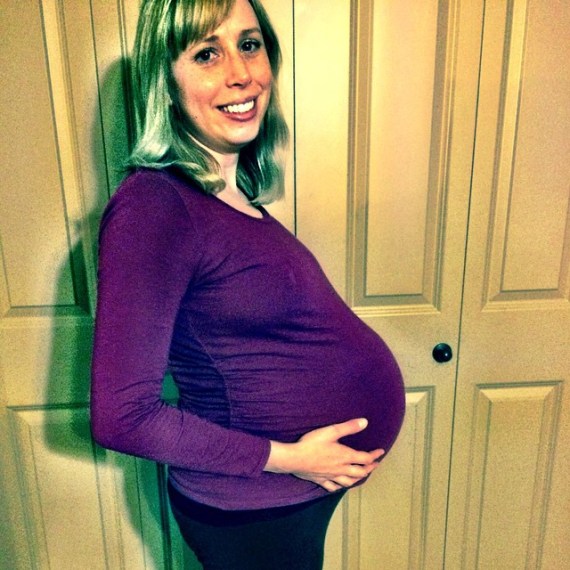This was actually taken at the 40-week mark. I'm three times this size now.